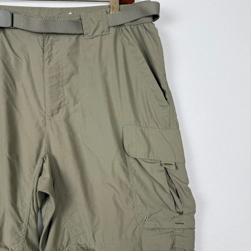 Columbia Titanium Convertible Cargo Pants Mens Medium 32 Zip Off Hiking Sage